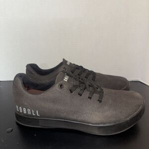 NOBULL Canvas Trainer Black Black Soles Shoes Lace Up Low Sneaker Mens Size 8.5